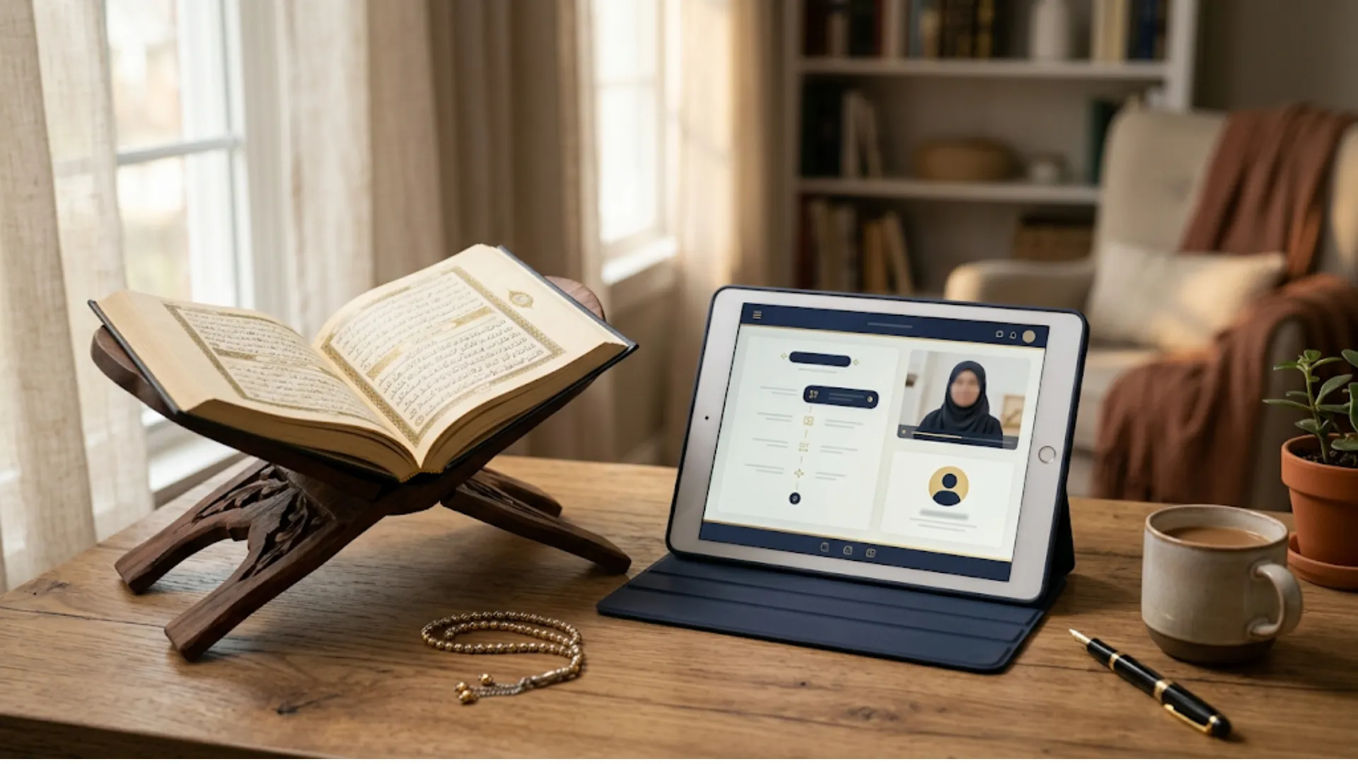 Muslim child learning Quran online with a qualified UK teacher